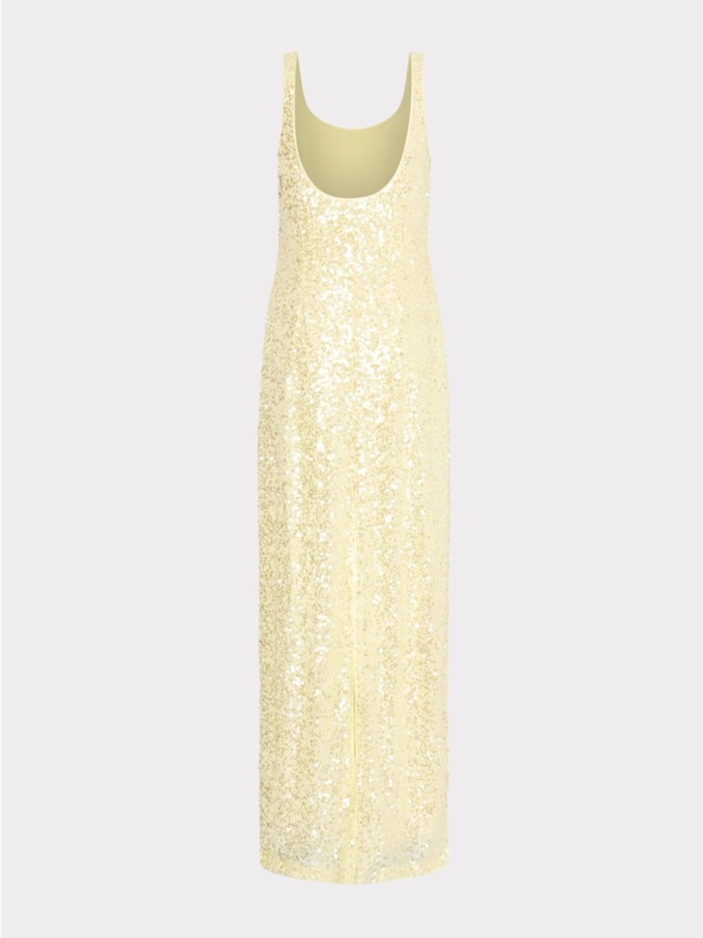 Milly Yellow Sequin Scoop-Neck Maxi Dress - Picture 2 of 2